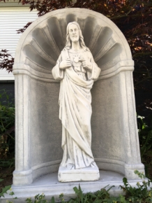 Herz-Jesu-Statue im Oratorium, voll aus Stein, schönes Aussehen!